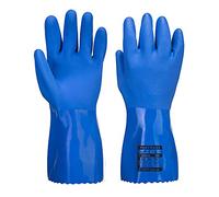 Portwest Gant Marine Chimie PVC Ultra, Couleur: Bleu, Taille: S, A881BLUS