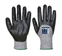 Portwest Gant Mousse nitrile anticoupure, enduit 3/4, Couleur: Noir, Taille: L, A621BKRL