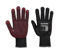 Portwest Gant Polka Picots PVC, Couleur: Noir, Taille: XL, A110BKRXL