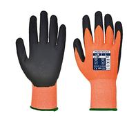 Portwest Gant PU Vis-Tex coupure D, Couleur: Orange/Noir, Taille: M, A625O8RM