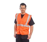 Portwest Gilet 1 bande & baudrier, Couleur: Orange, Taille: L/XL, C472ORRL/XL