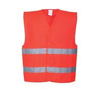 Portwest Gilet Double bande – Rouge – Taille L/XL – C474RERL/XL