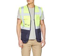 Portwest Gilet Executive Warsaw, Couleur: Jaune/Marine, Taille: 4XL, C476YNR4XL
