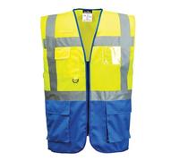 Portwest Gilet Executive Warsaw – Jaune/Royal – Taille S – C476YRBS
