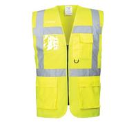 Portwest Gilet haute visibilité Berlin S476YER4XL Jaune 7 poches EN ISO 20471 Classe 2 4XL