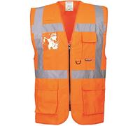 Portwest Gilet Hi-Vis Executive - Berlin, Couleur: Orange, Taille: 4XL, S476ORR4XL