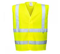 Portwest Gilet HV antistatique et flamme résistant, Couleur: Jaune, Taille: L/XL, FR71YERL/XL
