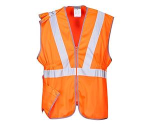 Portwest Gilet HV long RIS, Couleur: Orange, Taille: L, RT20ORRL
