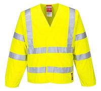Portwest Gilet haute visibilité FR85YERL/XL – Antistatique, résistant à la flamme, Jaune L/XL