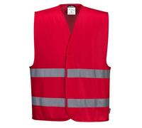 Portwest Gilet Iona, Couleur: Rouge, Taille: L/XL, F474RERL/XL (Lot de 2)
