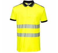 Portwest PW3 Polo Haute Visibilité Manches Courtes Polyester Coton T180