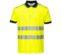 Portwest Polo HV PW3, Couleur: Orange/Noir, Taille: XXL, T180OBRXXL