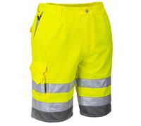 Portwest Haute Visibilité Sécurité Travail Shorts Hommes Multi Poches Ppe Été