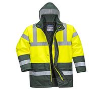 Portwest Hi-vis Contrast Veste de trafic, Jaune (Yellow/Green), L Homme