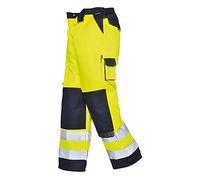Portwest Homme TX51 Pantalon de protection Lyon, Gelb/Marine, L EU