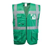 Portwest Iona Exécutif Gilet Identité Poche Radio Boucle Corporate Workwear