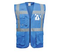 Portwest Gilet Iona Executive, porte-badge, Bleu Royal XL, F476RBRXL