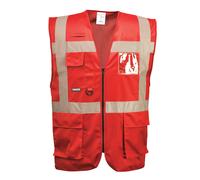 Portwest Iona Exécutif Gilet Identité Poche Radio Boucle Corporate Workwear