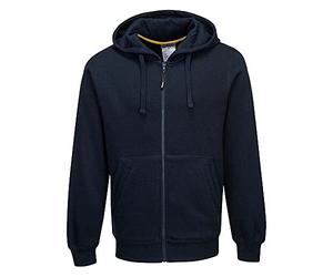 Portwest KS31 Sweat-Shirt Zippé Capuche Nickel Ceinture Élastiquée 2 Poches | Marine, 2XL, UPF 40+, Ourlet Bord Côte, Polyester, Poignets Bord Côte, Poche Trépointe, Lavable en Machine, Manches Longues
