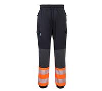 Portwest KX3 pantalon flexi haute visibilité, Couleur: Noir/Orange, Taille: L, KX341KORL