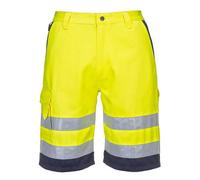 Portwest L043 Short en poly-coton léger haute visibilité Jaune/Marine - Taille XXXL