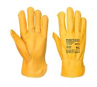 PORTWEST Lot de 12 paires de gants Driver cuir matelassé Bronze L - Taille 9 - Gants de travail