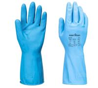 PORTWEST Lot de 12 paires de gants FD Chimique B en nitrile Bleu M - Taille 8 - Gants de travail