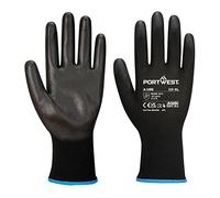 PORTWEST Lot de 12 paires de gants PU Tactile Noir XL - Taille 10 - Gants de travail