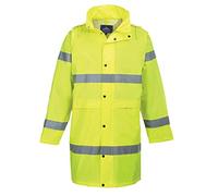 Portwest Manteau de pluie Hivis 100cm, Couleur: Jaune, Taille: M, H442YERM
