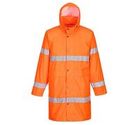 Portwest Manteau de pluie Hivis 100cm, Couleur: Orange, Taille: 4XL, H442ORR4XL