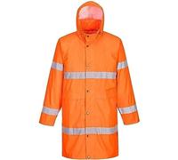 Portwest Manteau de pluie Hivis 100cm, Couleur: Orange, Taille: XXL, H442ORRXXL