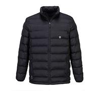 Portwest Mens Ultasonic Heated Tunnel Baffle Jacket - Black - L