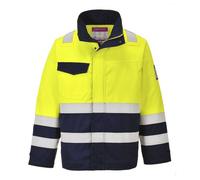 Portwest MV25 Veste Hi-Vis MODAFLAME Jaune/Marine - Taille XL