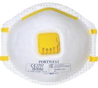 Portwest P101WHR FFP1 Protection anti-poussière avec vanne, blanc, 10 pièces