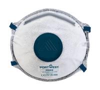 Portwest P223 Masque FFP2 à valve Charbon Dolomite (Pk10) Blanc