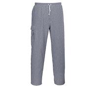 Portwest Pantalon Cuisine Chester, Couleur: Bleu Check, Taille: S, C078CHRS