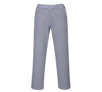 Portwest Pantalon de cuisine Barnet, Couleur: Bleu Check, Taille: L, C075CHRL
