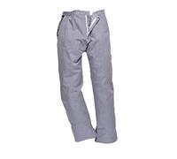 Portwest Pantalon de cuisine Barnet, Couleur: Bleu Check, Taille: S, C075CHRS