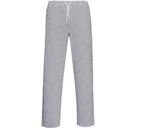 Bromley Chef Pantalon Taille élastique 100% coton alimentaire Restauration de travail, Check, XL