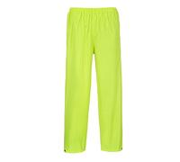 Portwest S441 Pantalon de Pluie Homme Imperméable Surpantalon Étanche Coutures Étanchées Ceinture Élastiquée Travail Moto Vélo Randonnée Vêtements de Pluie, Jaune, 4XL
