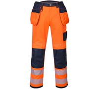 Portwest Pantalon De Travail Haute Visibilité Homme Zippé Avec Genouillères