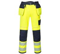 Portwest Pantalon De Travail Haute Visibilité Homme Zippé Avec Genouillères