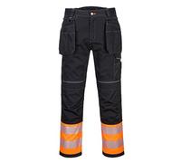 Portwest PW307 Pantalon Holster PW3 Hi-Vis Classe 1 Orange/Noir - Taille 34 - Standard