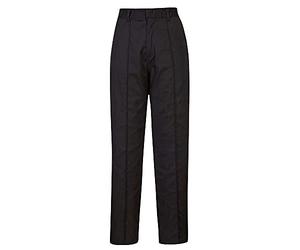 Portwest Pantalon Femme Elastiqué, Couleur: Noir, Taille: S, LW97BKRS