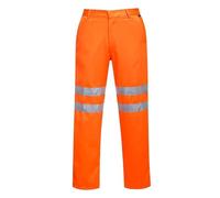 Portwest Pantalon Hi-Vis Poly-coton RIS, Couleur: Orange, Taille: 4XL, RT45ORR4XL