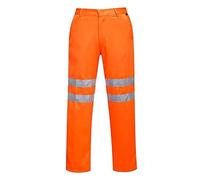 Portwest Pantalon Hi-Vis Poly-coton RIS, Couleur: Orange, Taille: XXL, RT45ORRXXL
