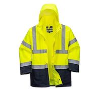 Portwest Parka 5 en 1 Essentiel Bicolore, Couleur: Jaune/Marine, Taille: 4XL, S766YNR4XL