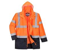 Portwest Parka 5 en 1 Essentiel Bicolore, Couleur: Orange/Marine, Taille: M, S766ONRM