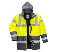 Portwest Parka Bicolore Traffic, Couleur: Jaune/Gris, Taille: XXL, S466YGYXXL