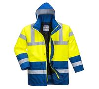 Portwest Parka Bicolore Traffic, Couleur: Jaune/Royal, Taille: L, S466YRBL